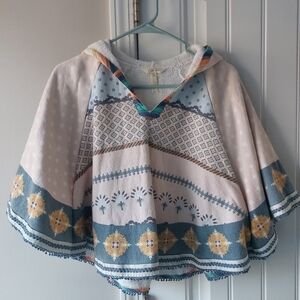 Matilda Jane Cream & Aqua Poncho